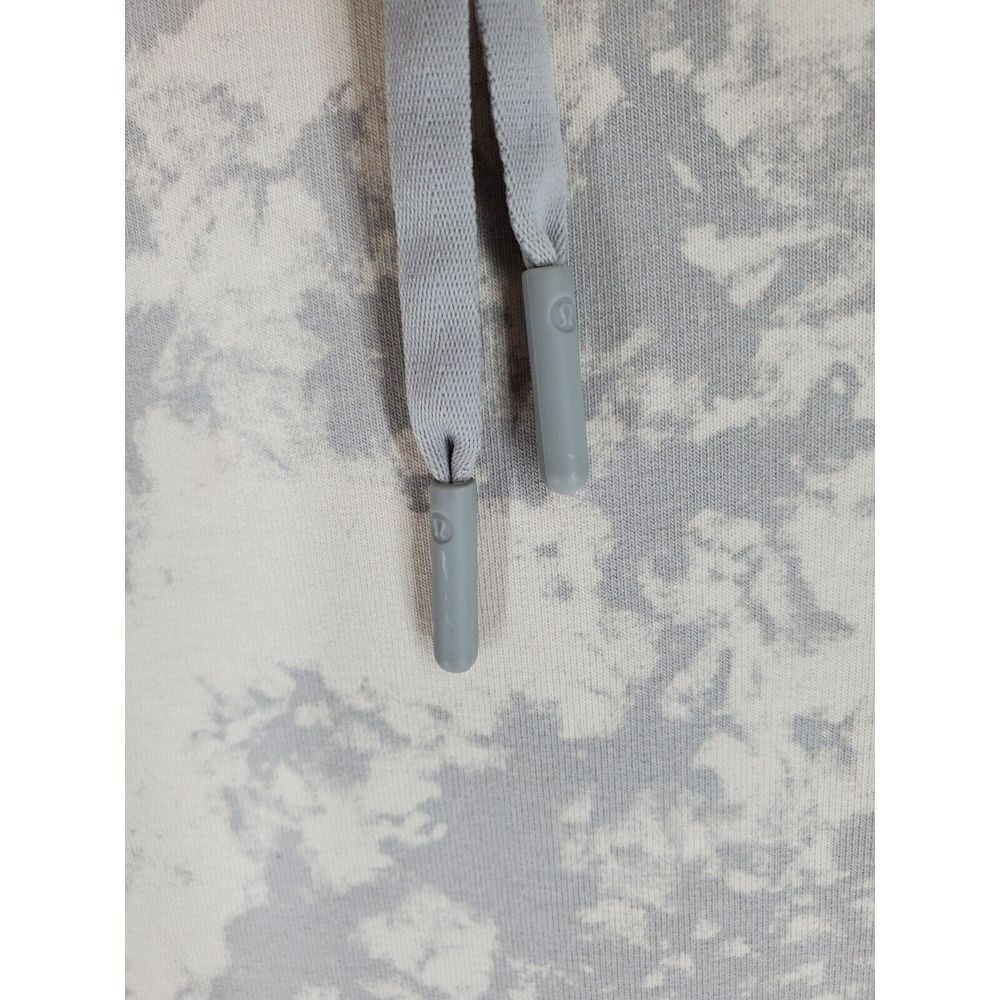 Lululemon City Sweat Pullover Hoodie Mens M Gray White Tie Dye Drawstring - Picture 8 of 15